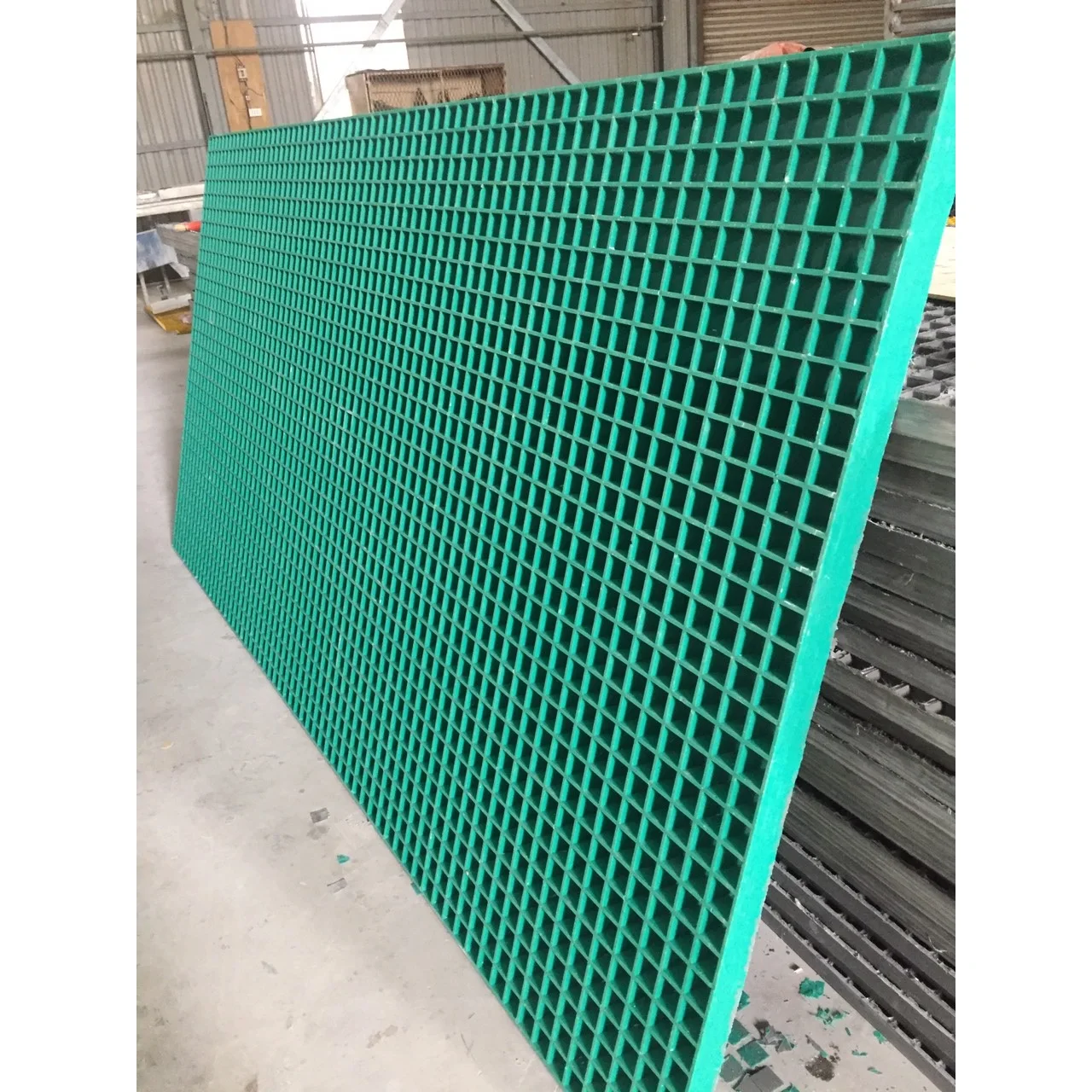 Customized Color Flame Retardant Acid Resistant Molded Composite Grating FRP Green