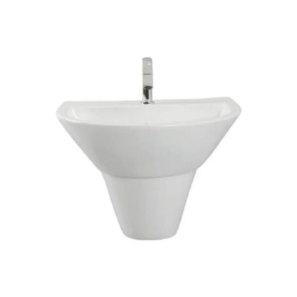 Half Pedestal Wash Basin Sink Ceramic Modern Bathroom Sanitary Wear