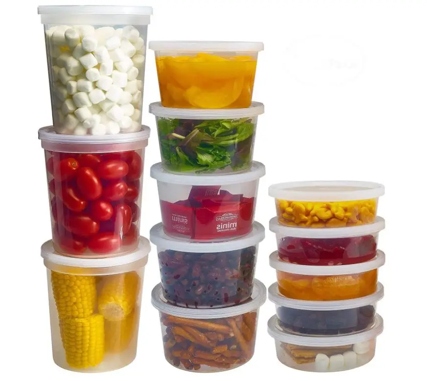 Контейнер для хранения пищевых продуктов с герметичной крышкой, пластиковая Штабелируемая чаша, без БФА, морозильная камера, можно мыть в посудомоечной машине, низкая цена