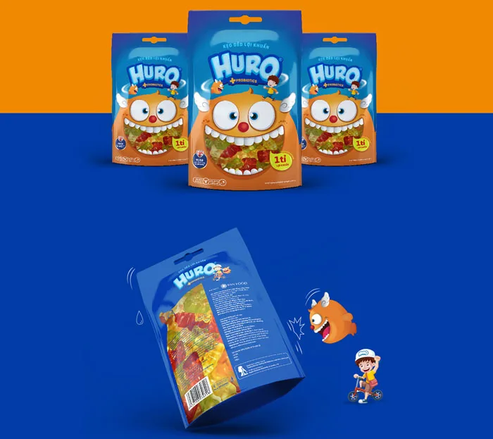 Huro Probiotics Gummy Candy in bag 24g - Healthy Candy made in Vietnam