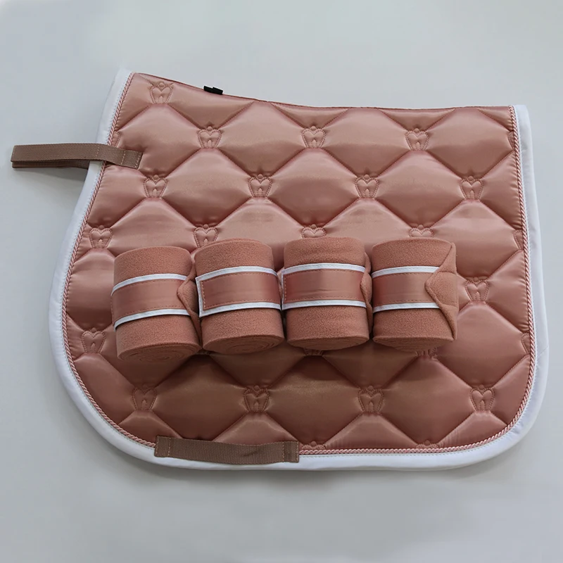 Different Design Custom Made Saddle Pads Anti-Slip Horse Riding Horse saddle pad matching sets with high quality