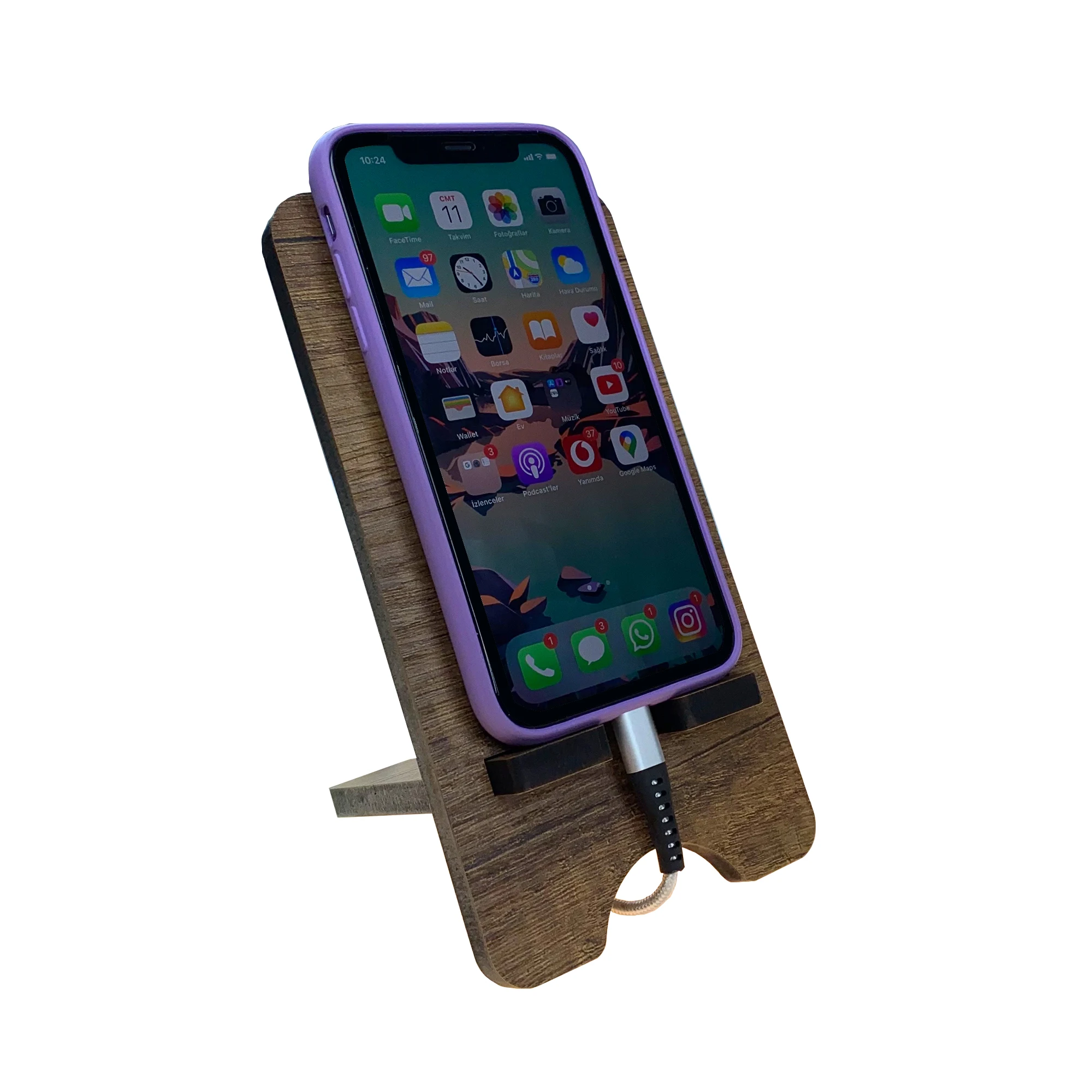 Wooden Phone Holder