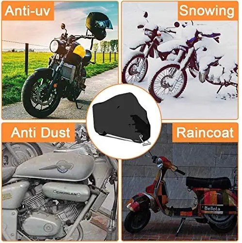 2021 Popular Outdoor Furniture cover 190T Motorcycle Cover Rain Dust Wind Proof Black/Colors UV Motor Bike Protector