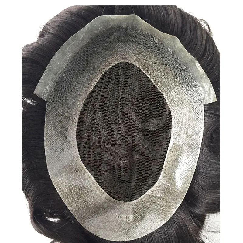 Wholesale Virgin Indian Hair Curl Thin Skin Human Hair TOUPEE For Men Hair System Piece