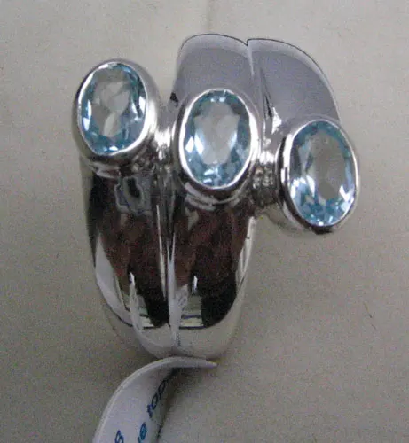 Blue topaz 925 Sterling Silver Ring