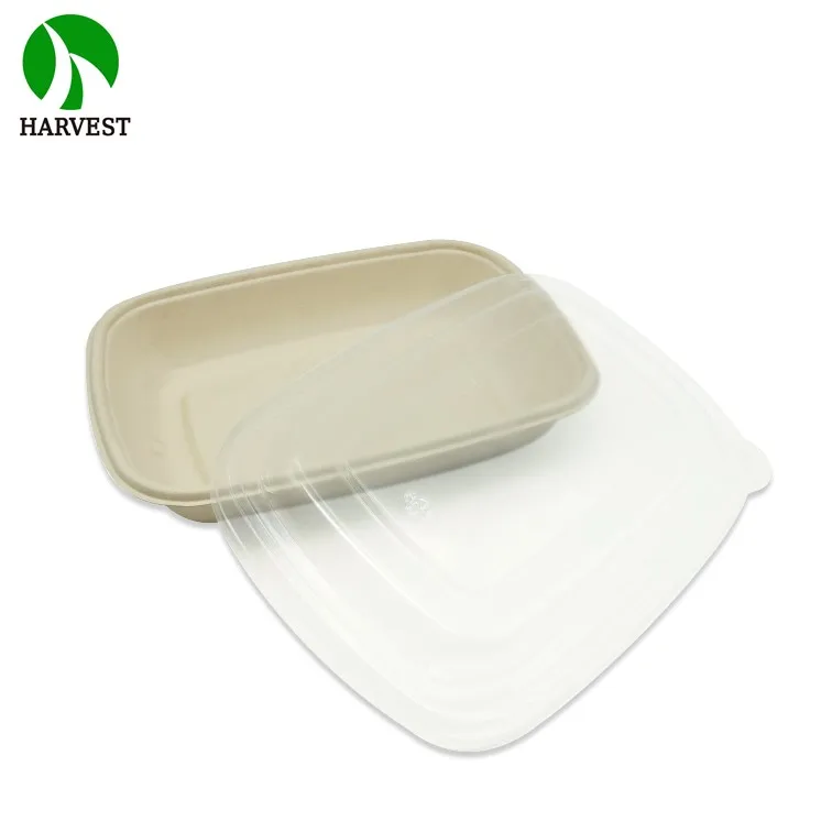 Безопасная для микроволновой печи Экологически чистая биоразлагаемая упаковка целлюлозы сахарного тростника