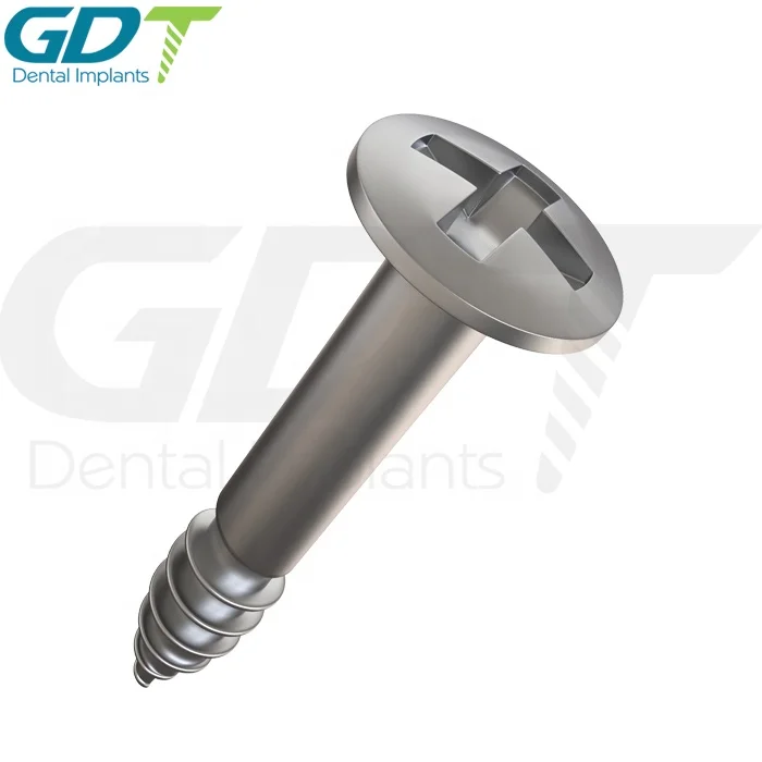 Half Threaded Self-Drilling GBR Tenting Screw Dental Membrane Fixation, Titanium, Israel Made