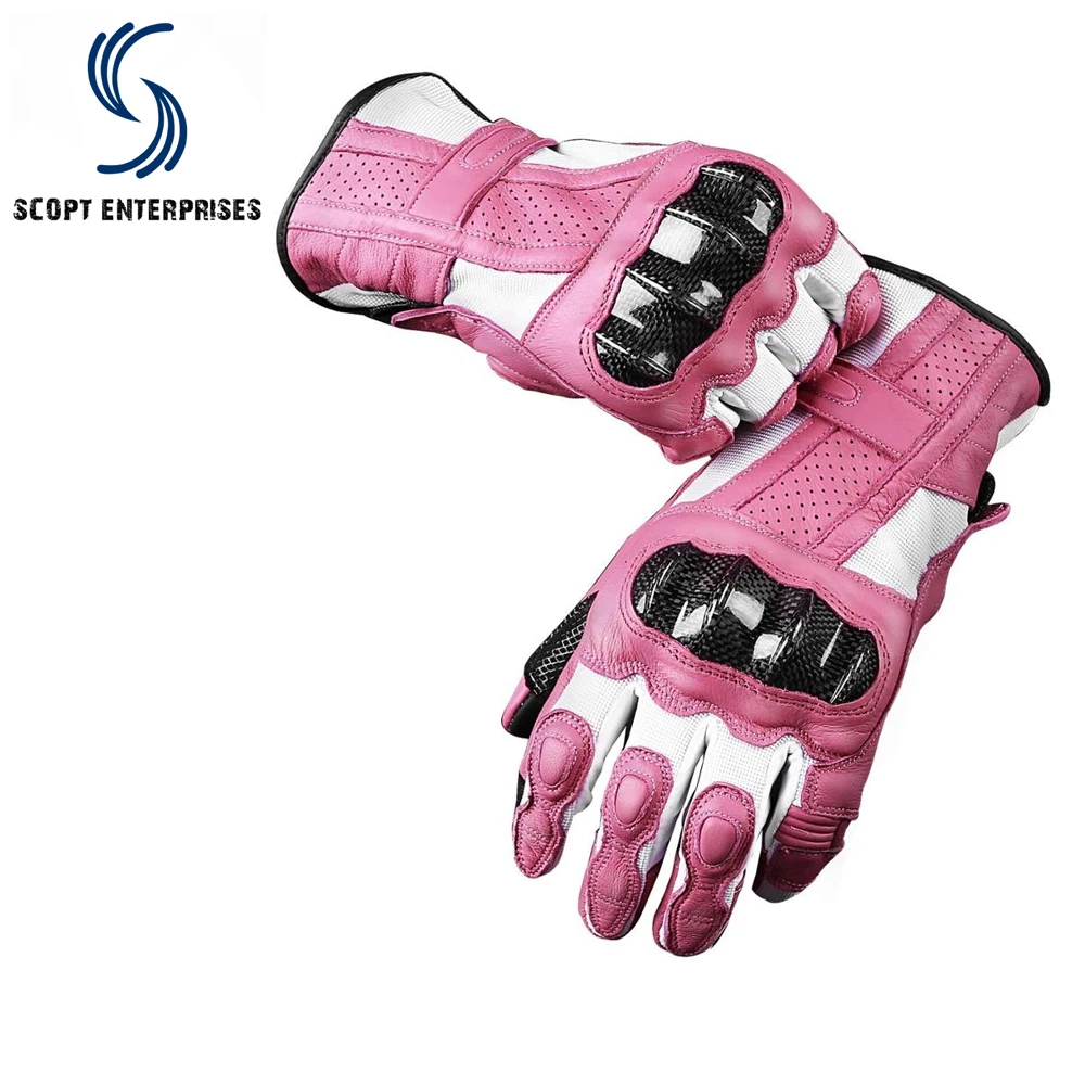 
Pink black Color Motorcycle gloves for bike protection best riding gloves red black white long gloves 
