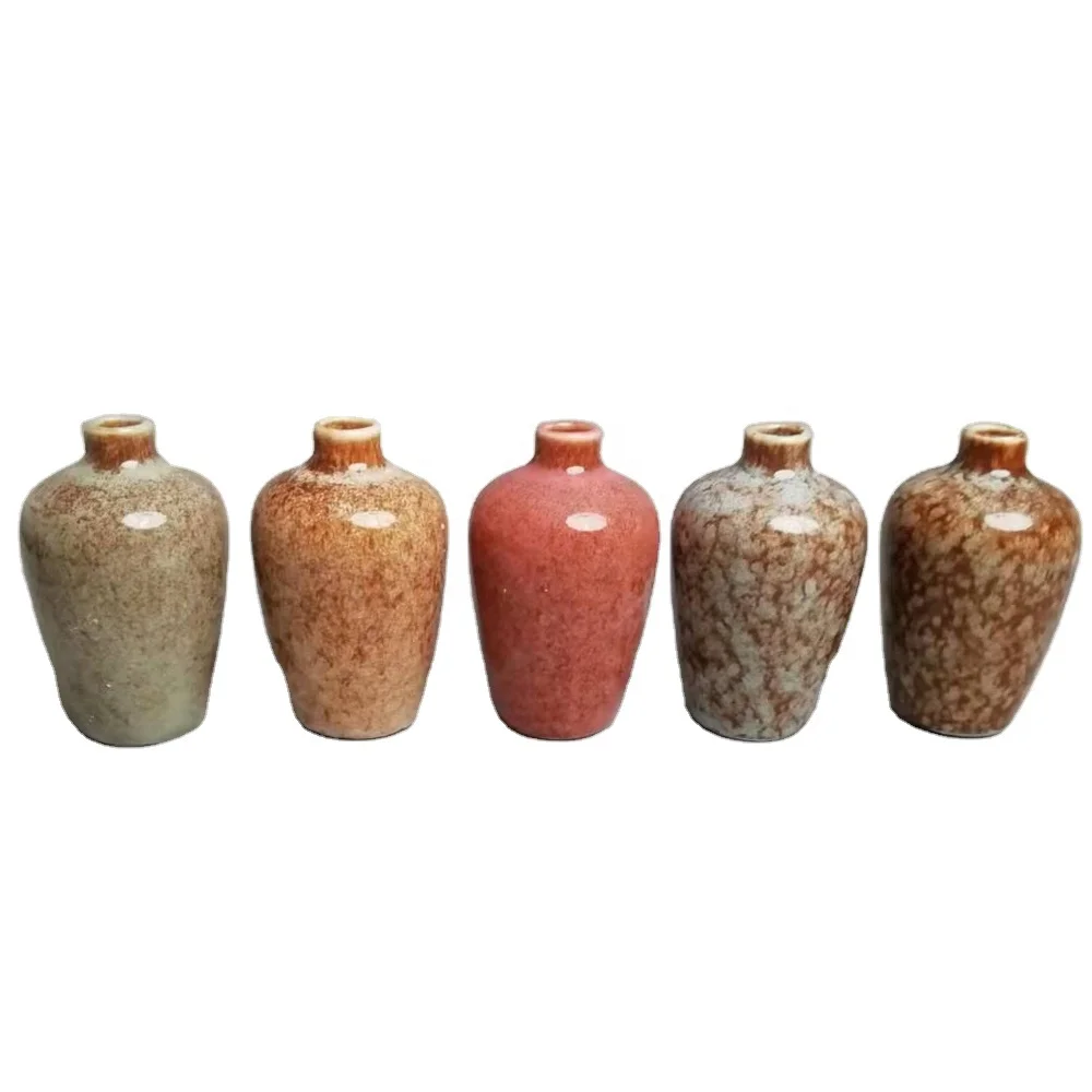 New Chinese-style living room desktop decorations mini trinkets TikOk Hot light luxury retro ceramic vase