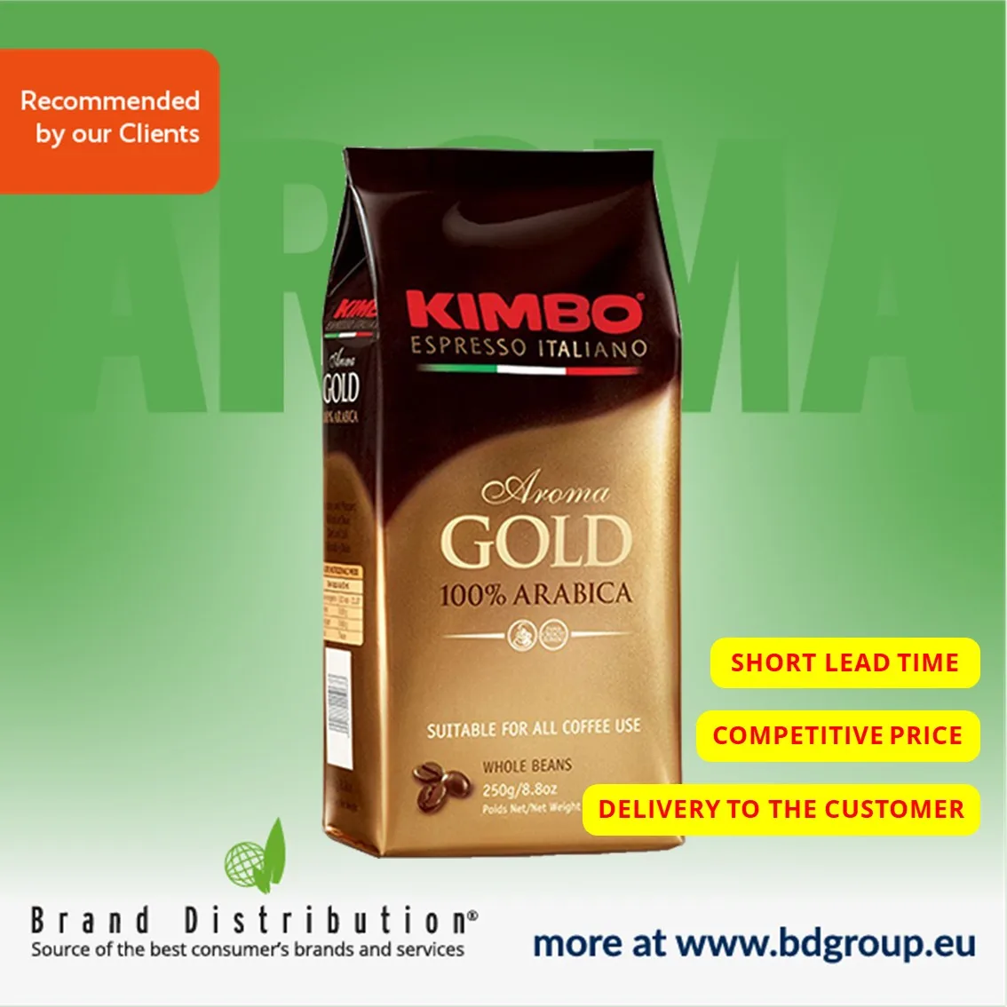 KIMBO Aroma золотые бобы 250 г