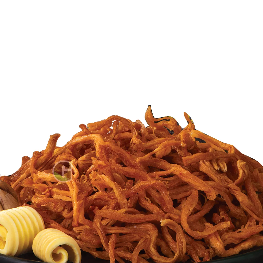 
G Butter & garlic dried pork strips Special Pork snack Delicious dried pork with butter and garlic flavor made in Vietnam 