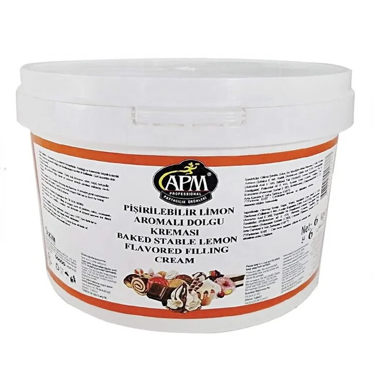 Filling Cream Lemon Flavored Bake Stable Halal Iso Certified For Pastry And Confectionery Sectors And Industries
