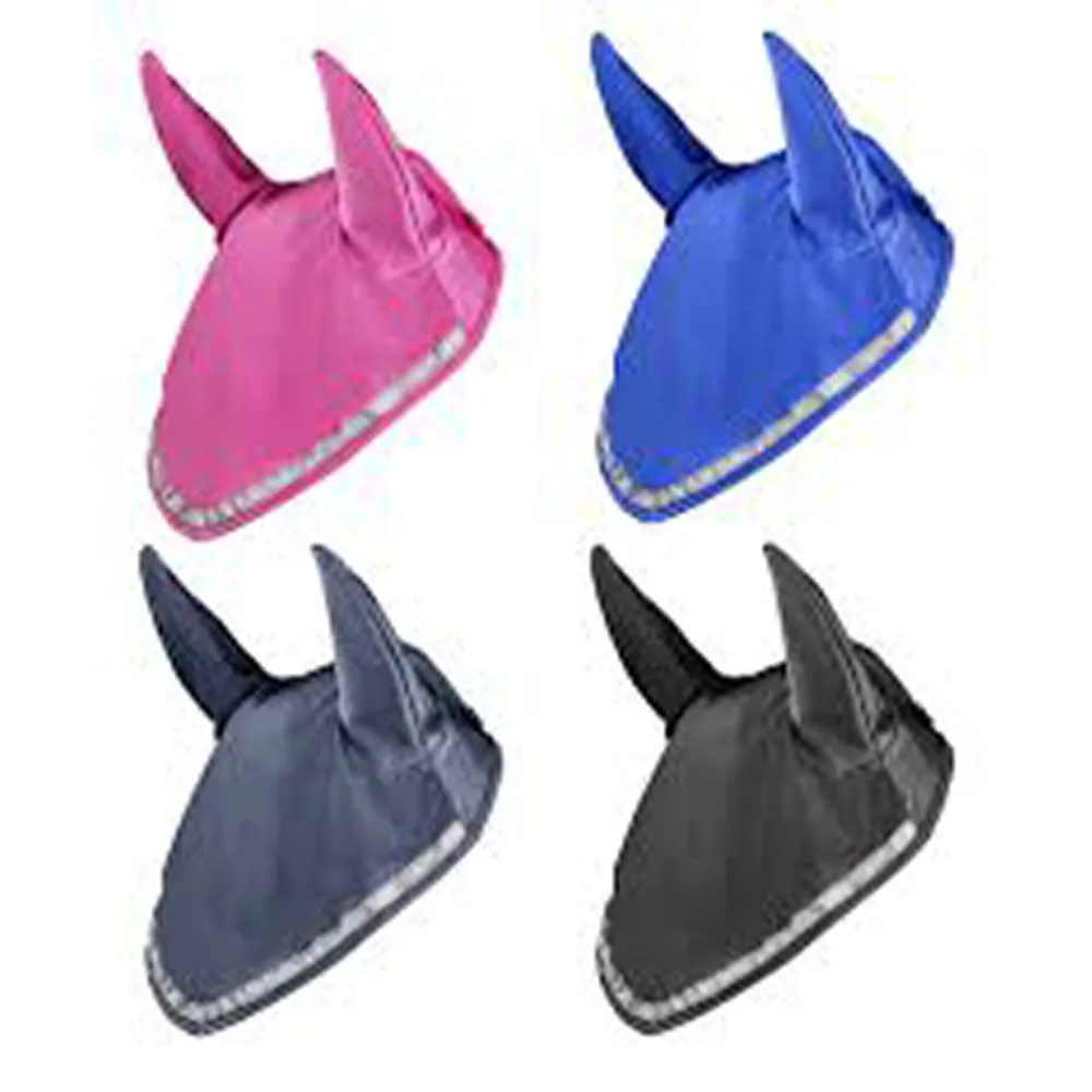 2023 OEM wholesale factory cheap horse fly veil horse care silent crochet ear net bonnet horse equipment
