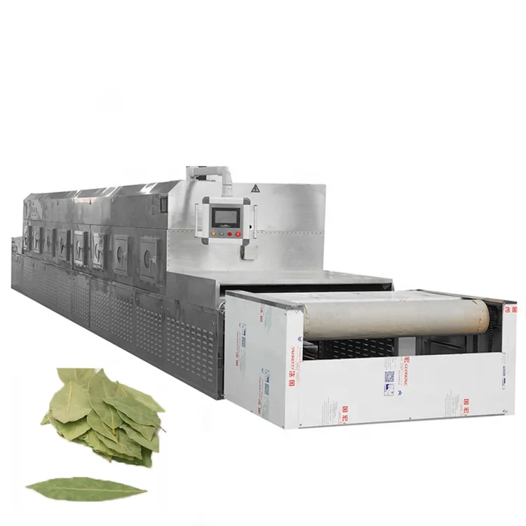 bay leaf microwave dehydrator drying machine for industrial fruits vegetable spice  drying and sterilization equipment