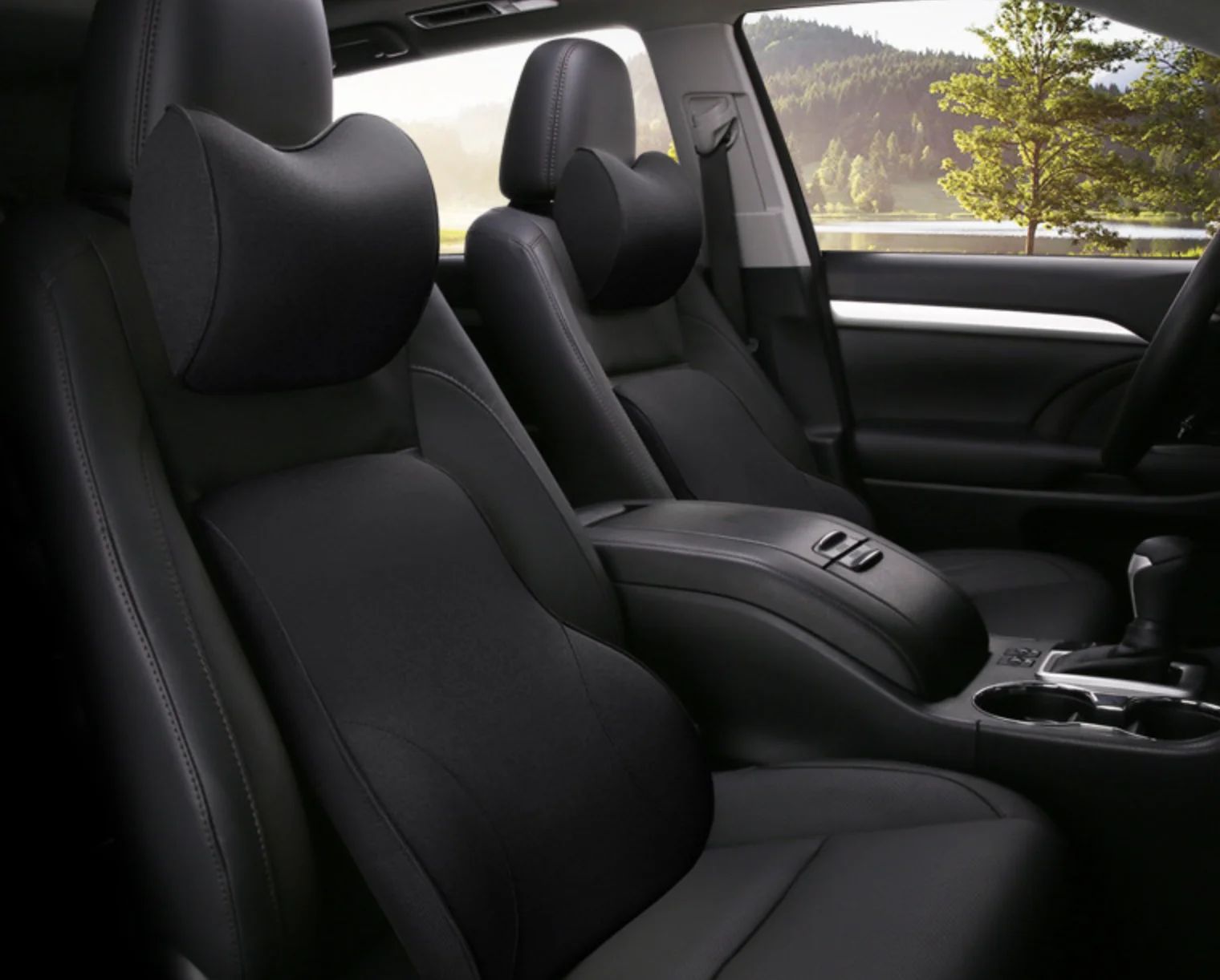 
Memory Foam Lumbar Support Cushion And Pillow For Car (Black/Red/Coffee/Black) 