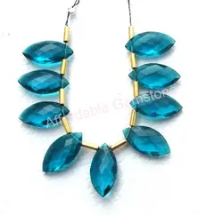 Neon apatite quartz marquise shape gemstone polished stone faceted beads handmade gems wholesale stone good quality stones