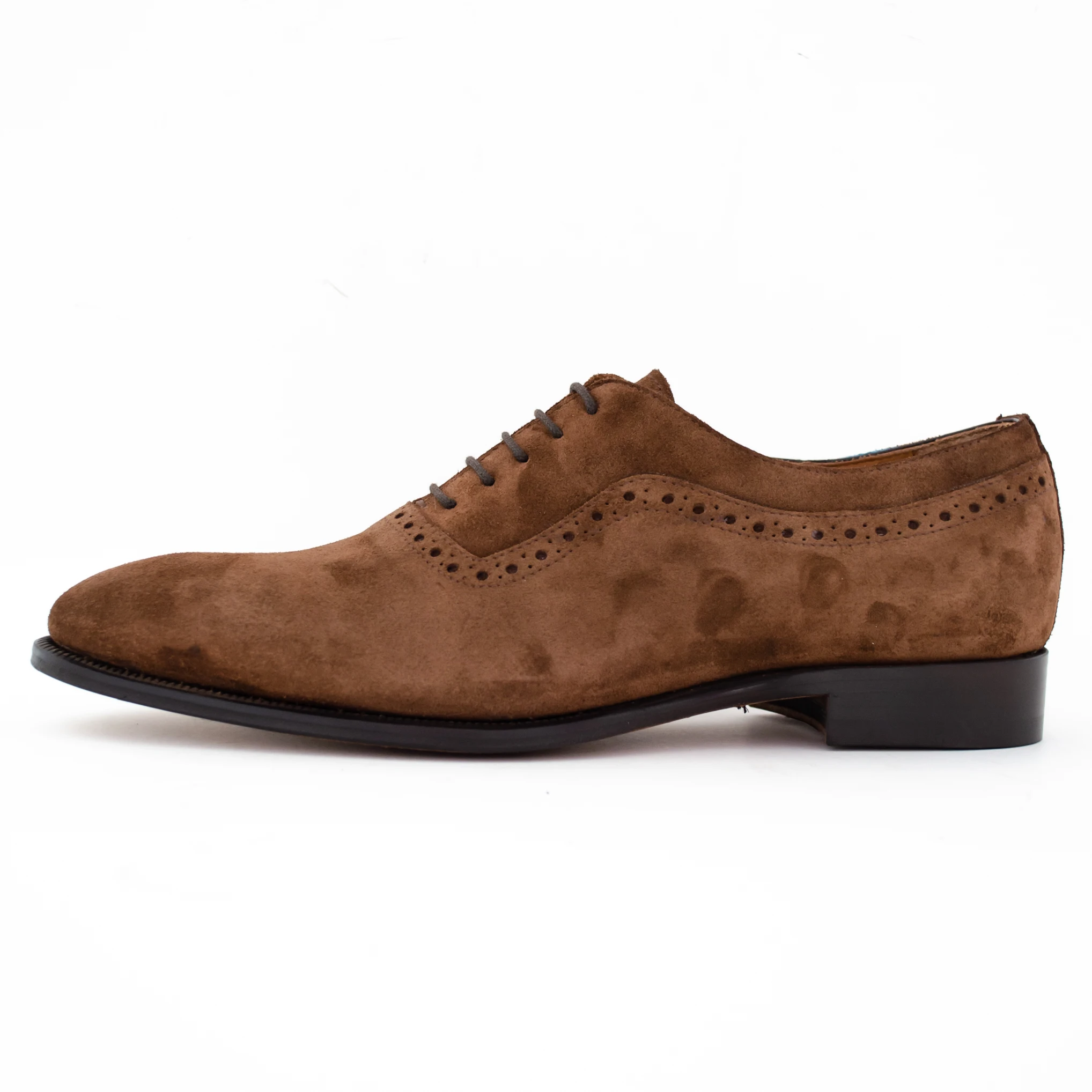 CY969. SUEDE TOBACCO. LAST COLLEGE. OUTSOLE EVA. ITALIAN LEATHER SHOES. ARTISANAL MADE IN ITALY SHOES