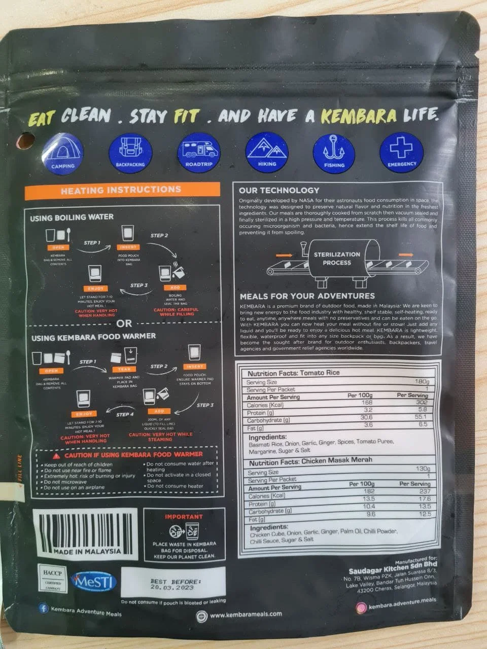 High Quality Wholesale Price Lamb Kuzi With Rice Instant Kembara Meals Made in Malaysia HALAL Product