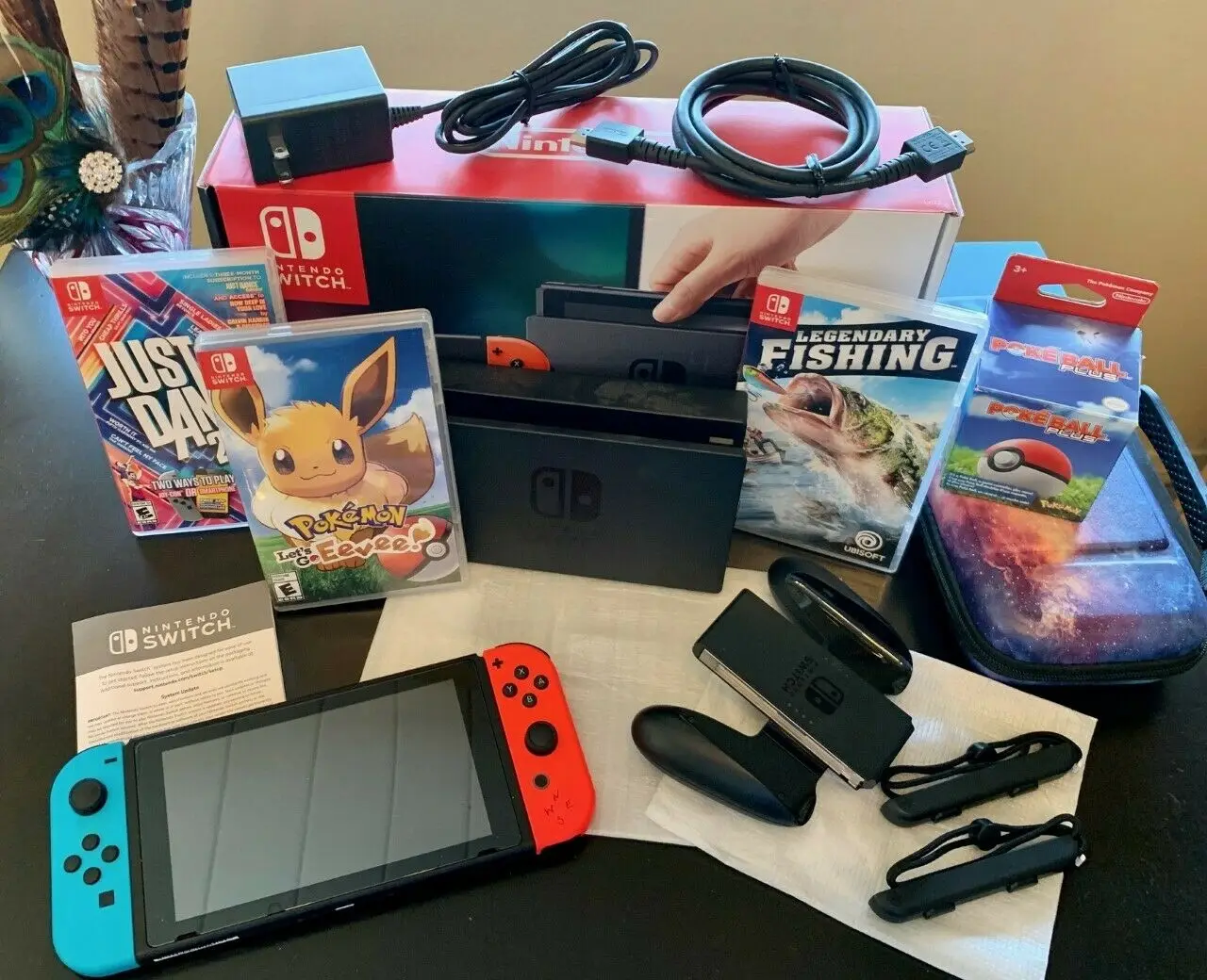 Hot Selling Ninten_dos Switch 32GB Console with Neon Blue and Neon Red Joy-Con Game