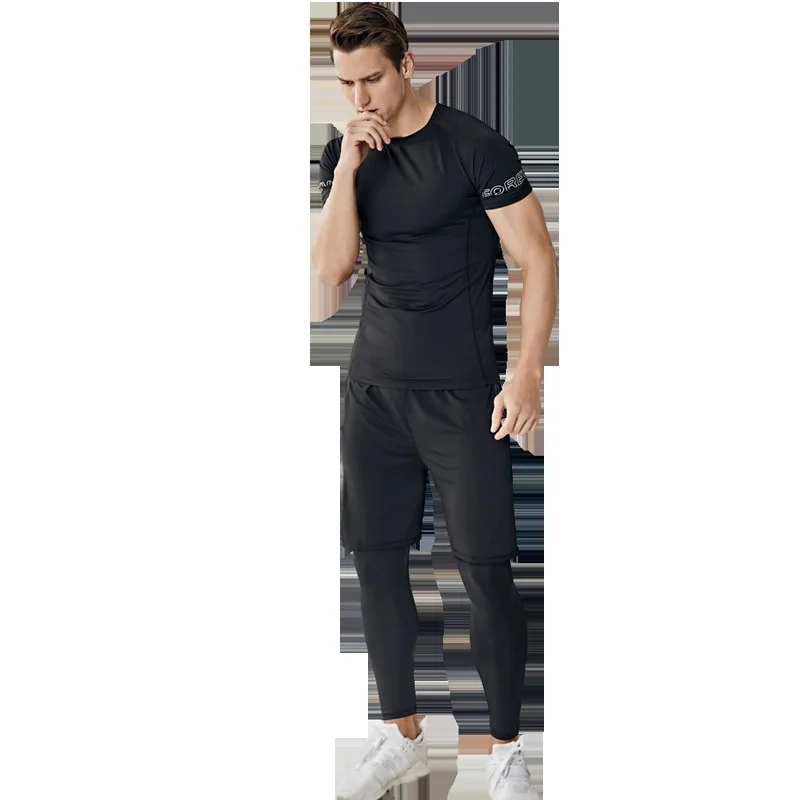 
Quick-drying short-sleeved tights running gym wear sportswear mens tracksuit 3 buyers 