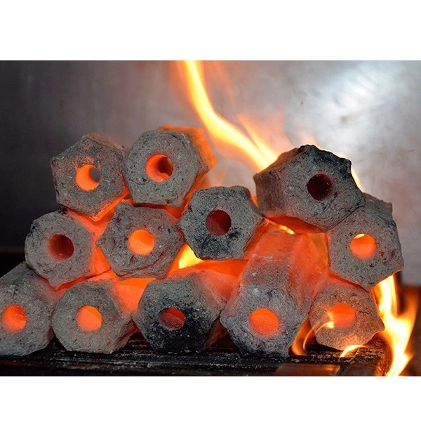 
Eco Friendly Smokeless Barbecue Hardwood Sawdust Briquette Hexagon Charcoal from Vietnam 