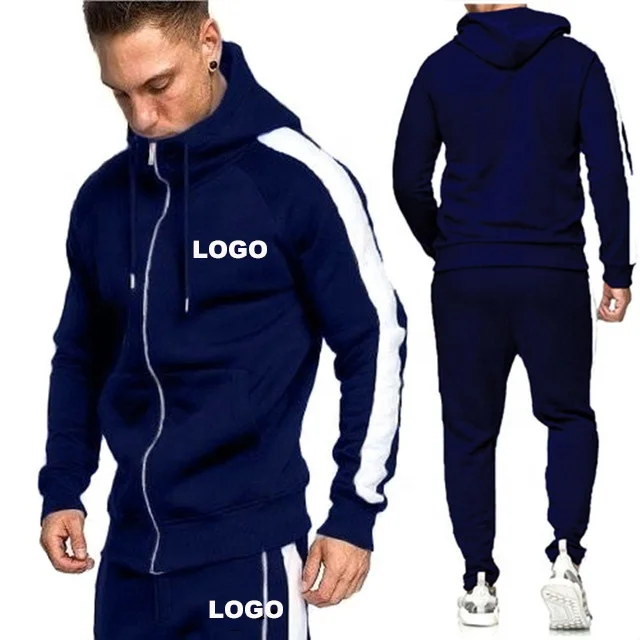 Custom logo Plain Tracksuit/Mens Tracksuit white/Red Training Tracksuit