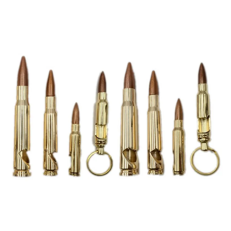Cheap custom logo keychain 50 caliber bullet bottle opener