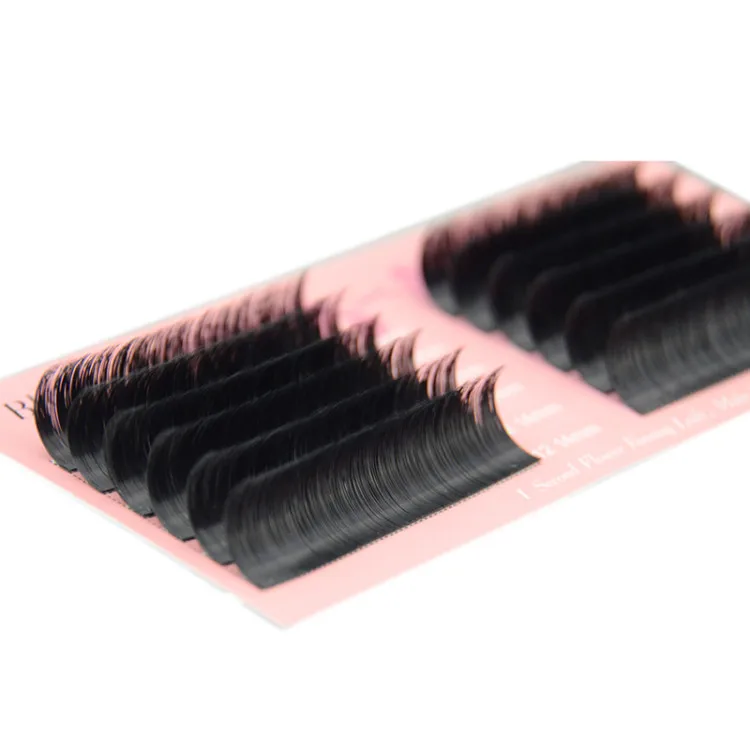 
Eyelash extensions manufacturer mix length private label easy fanning eyelash extensions 