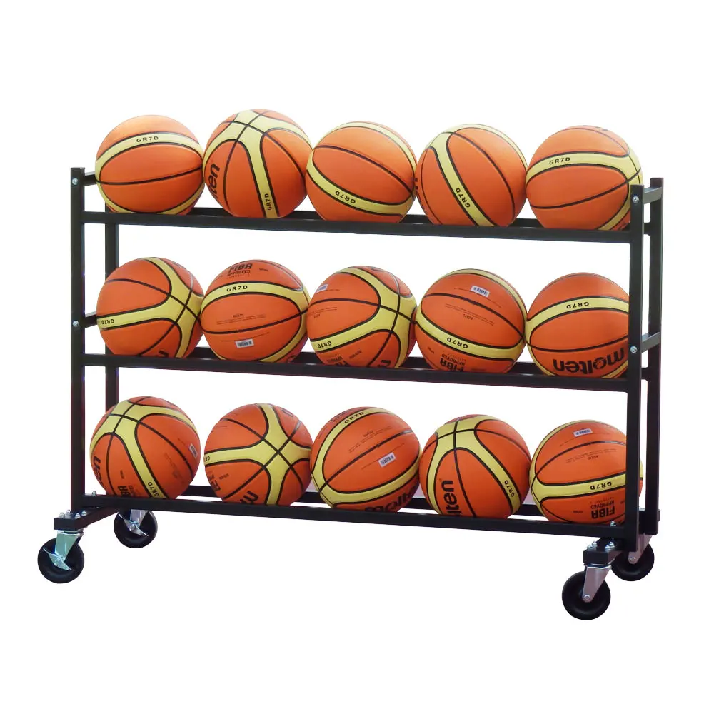 3 Tier Rack Storage Steel Cart Hold 15 Ball