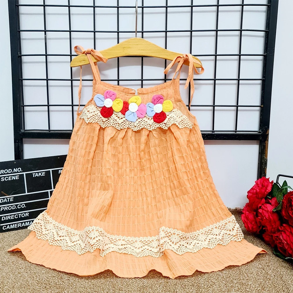 New frock designs cotton girls party dressed for kids clothes girl dress kids made in Vietnam