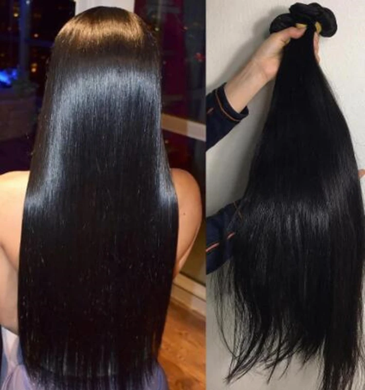 Lavishbeauty 32 34 36 38 40 Inch Raw Indian Straight Hair Weave Peruvian 100% Human Hair Extensions Bundles Long Natural Hair