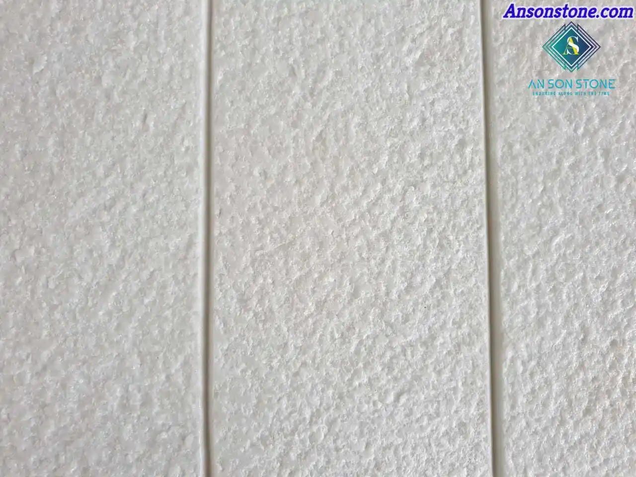 Самая дешевая цена Белая Мраморная втулка молотковая настенная плитка 40 см x от прямого производителя AN SON CORPORATION