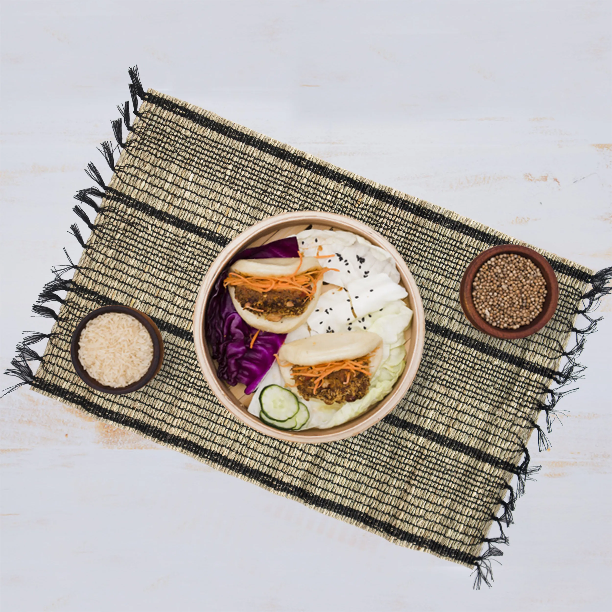 High Quality Private Label Seagrass Placemats, Dining Service Mats for Dining Table - Non-Slip Eco-Friendly Table Decor Placemat