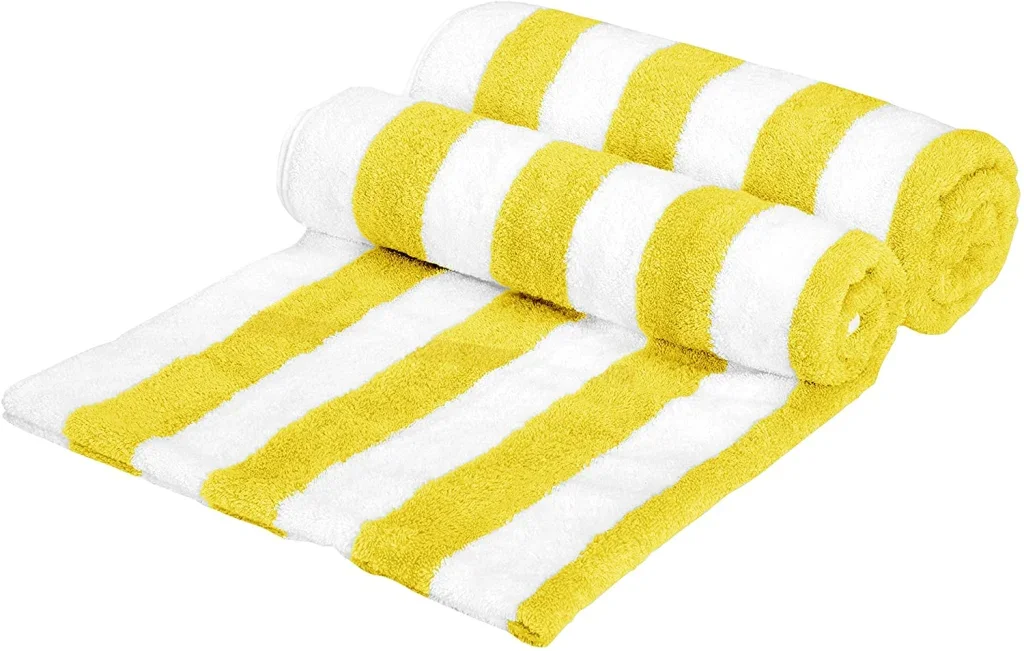 Deeda factory 100% cotton blue white stripe hotel pool towels