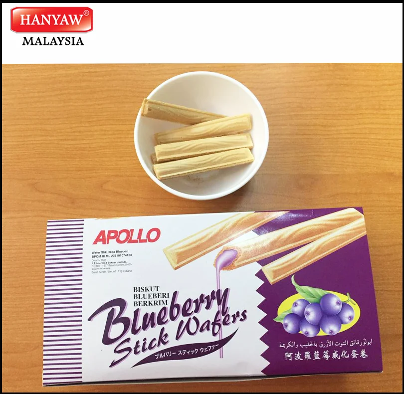 [Malaysia] Fast Shipping + Halal Certified Apollo Blueberry Wafer Sticks (24 Box x 30Pcs x 11g/Ctn)