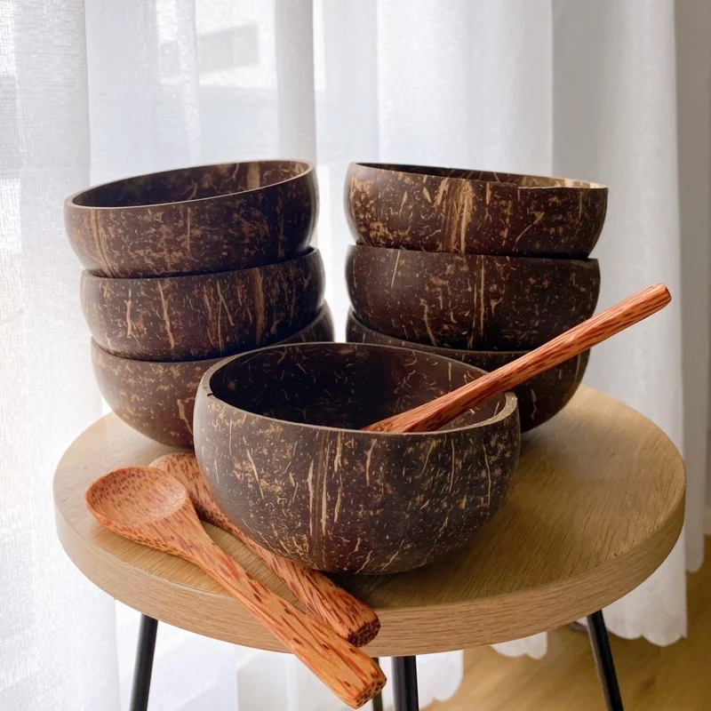 ECO-friendly Natural Bowl of Coconut Decor/ Coconut Dining Bowl/ Coconut products decor made in Viet Nam
