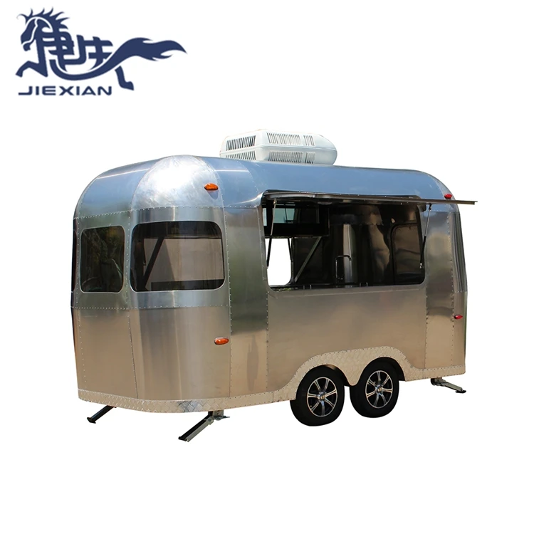 JX-BT350SS China factory  custom design airstream catering trailer food truck airstream trailers for sale