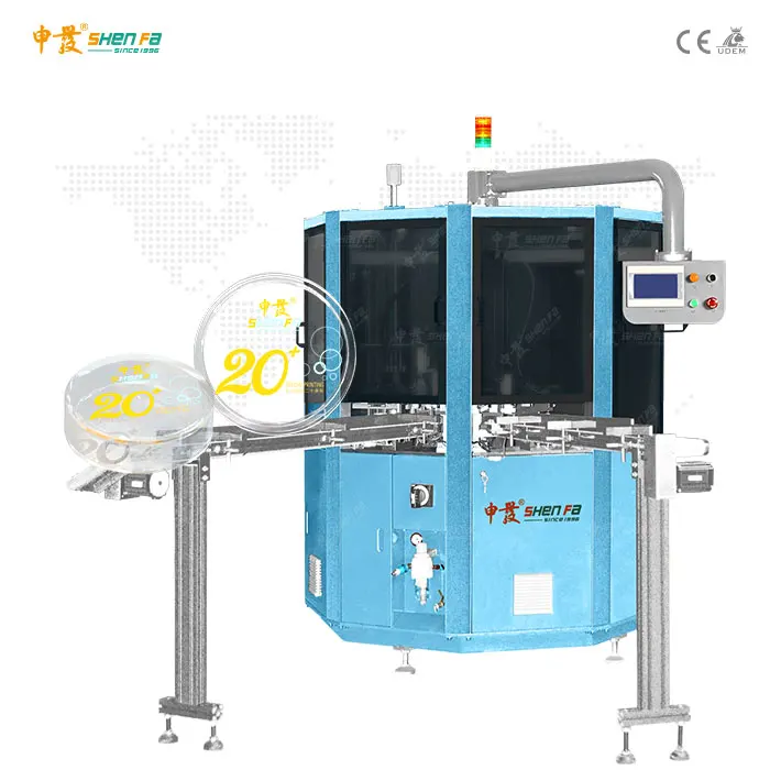 2 color automatic silk screen printing machine for flat foundation box flat lid