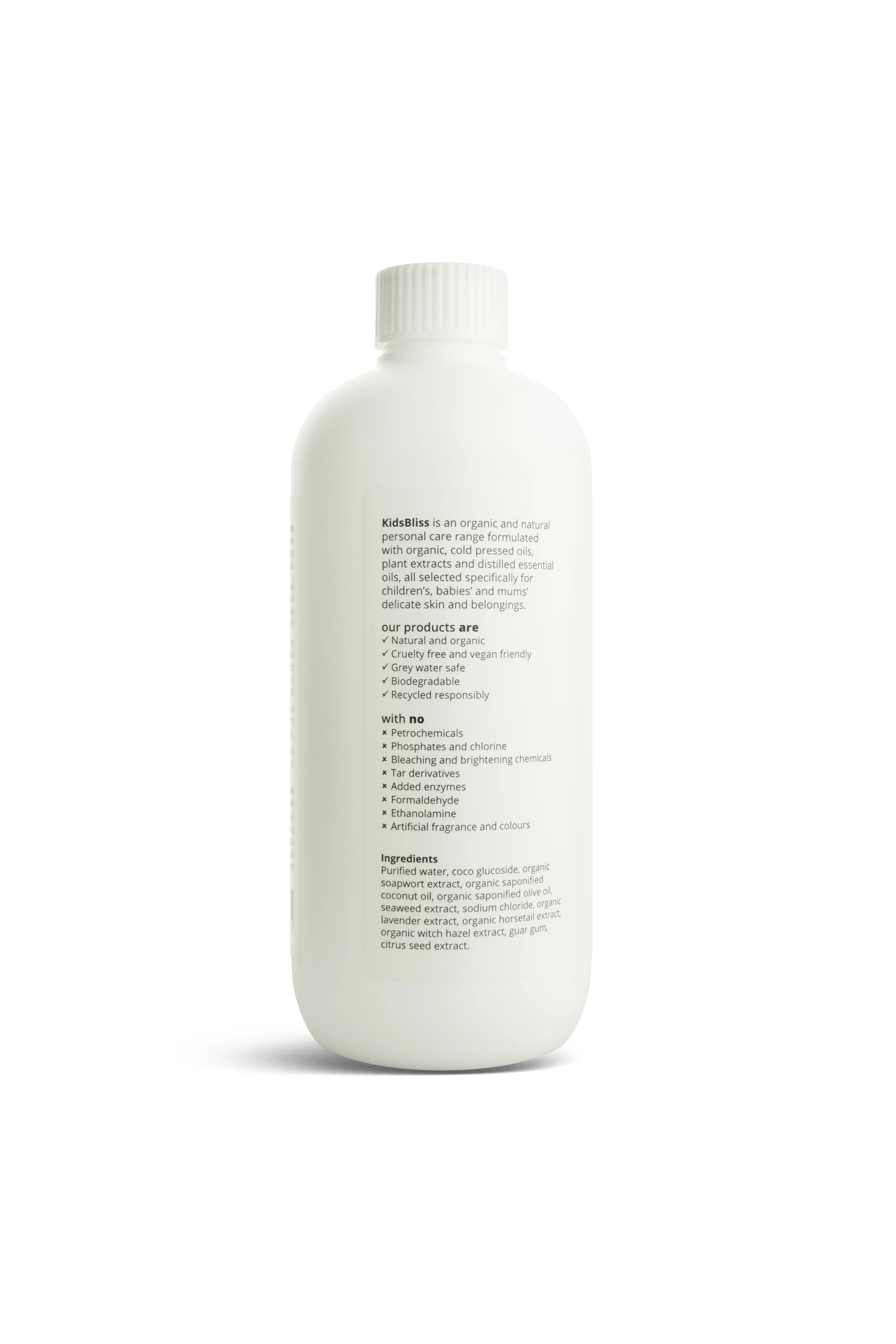 KidsBliss - Laundry Liquid - Fragrance Free - Baby Use - Australian Made - Chemical Free - 500ml - Pure Natural