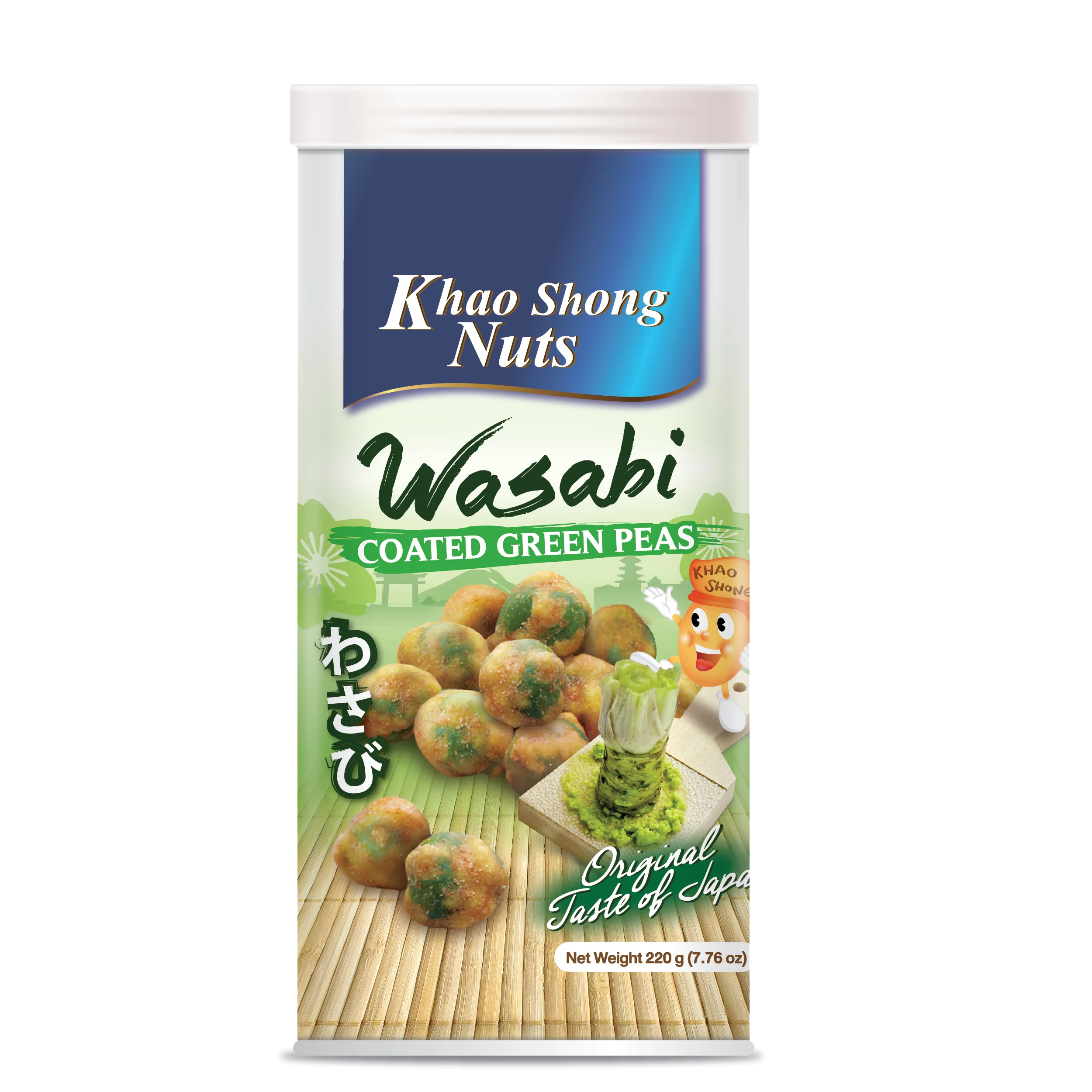 Premium Bean Thai Spicy Snacks Japanese Pride - Wasabi Flavored Coated Green Peas 220g