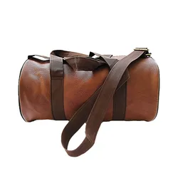 Top Quality Vintage Brown Leather Duffle Bag