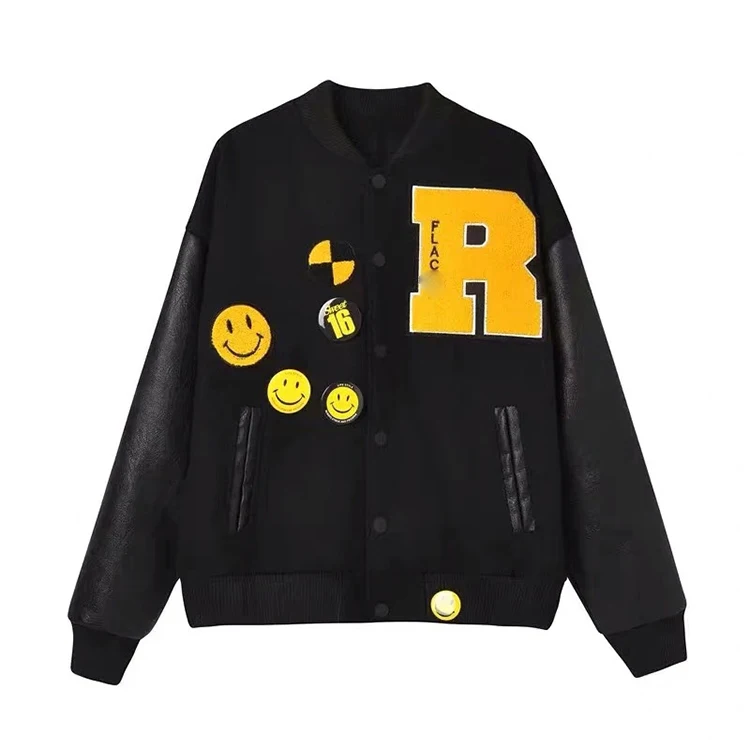 Custom Wholesale Satin Varsity Baseball Embroidered Jacket/ College Sublimation Inside Lining Lettermans/ Fashion Bomber Jackets