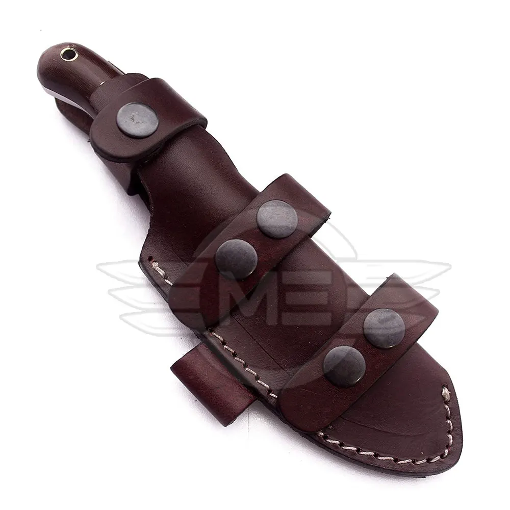  Стальной Охотничий нож ручной работы из высокоуглеродистой стали с фиксированным лезвием и кожаным футляром