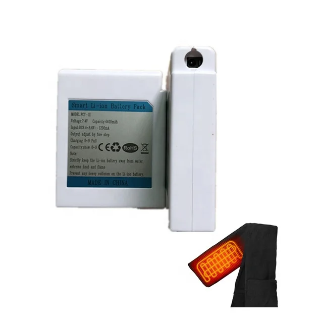 
FCY 7.4 Volt Lithium-Ion Battery Pack for Heated Apparel 4.4Ah with Charger 