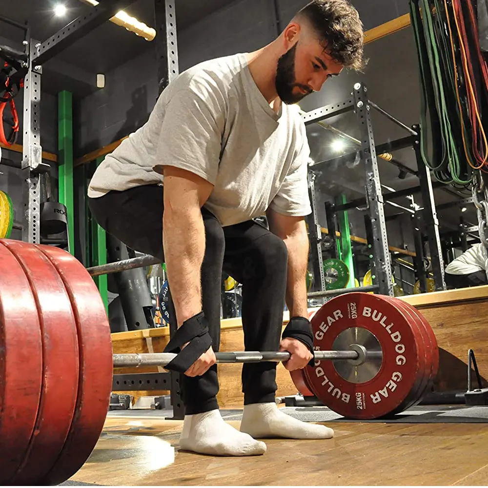 Custom Logo Figure 8 Weight Lifting Straps Gym Workout Gym Training Powerlifting Wrist Straps Figure 8 Straps