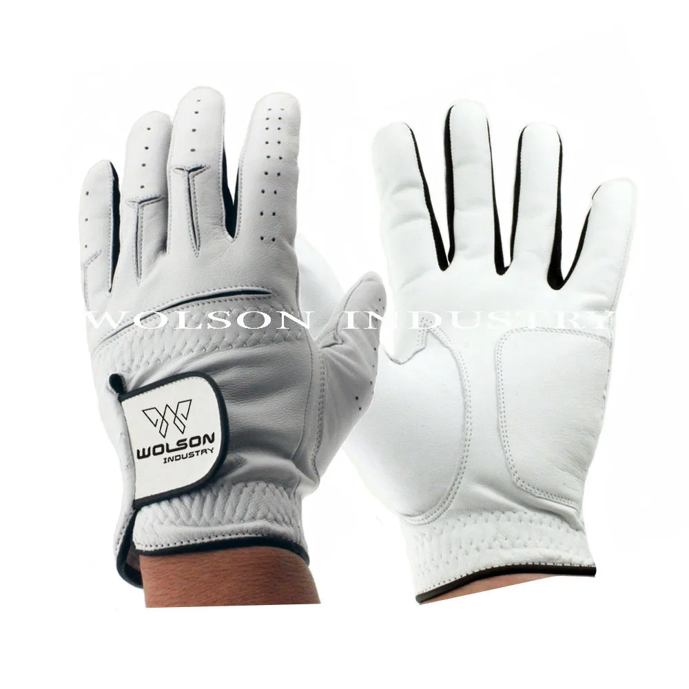 Wholesale non slip women golf gloves Custom Leather guantes de golf New Design Sheepskin Custom Cabretta Leather Golf Gloves