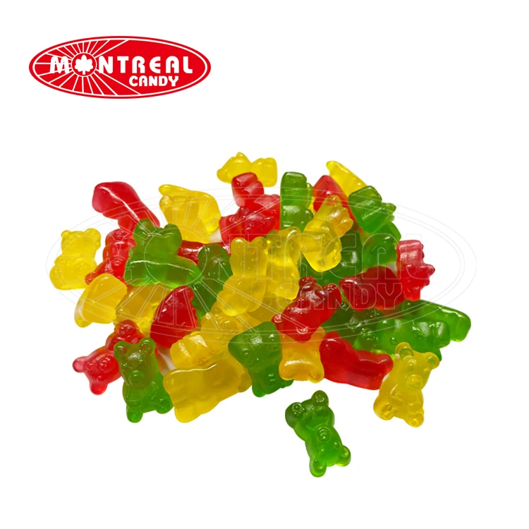 Colorful bear shape fruity flavour jelly soft gummy candy