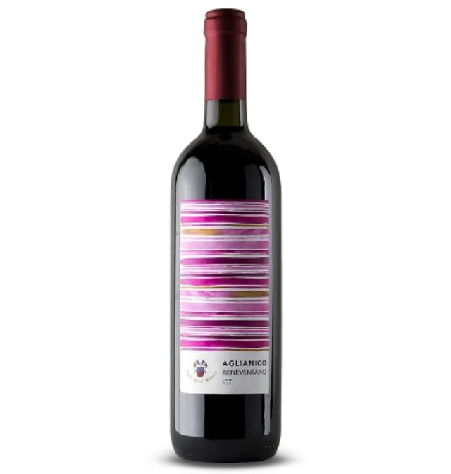 
Superior high quality italian red wine bottle Aglianico Beneventano IGT for mediterranean food 