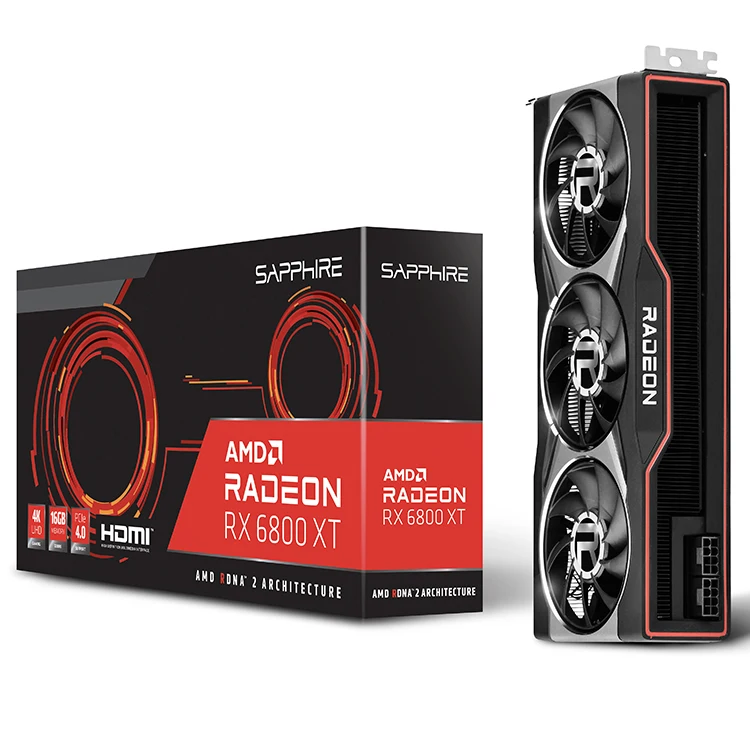 
 Оптовая продажа, игровая Видеокарта Sapphire AMD Radeon RX 6800 XT 16 ГБ с 256 бит GDDR6 AMD RDNA 2  