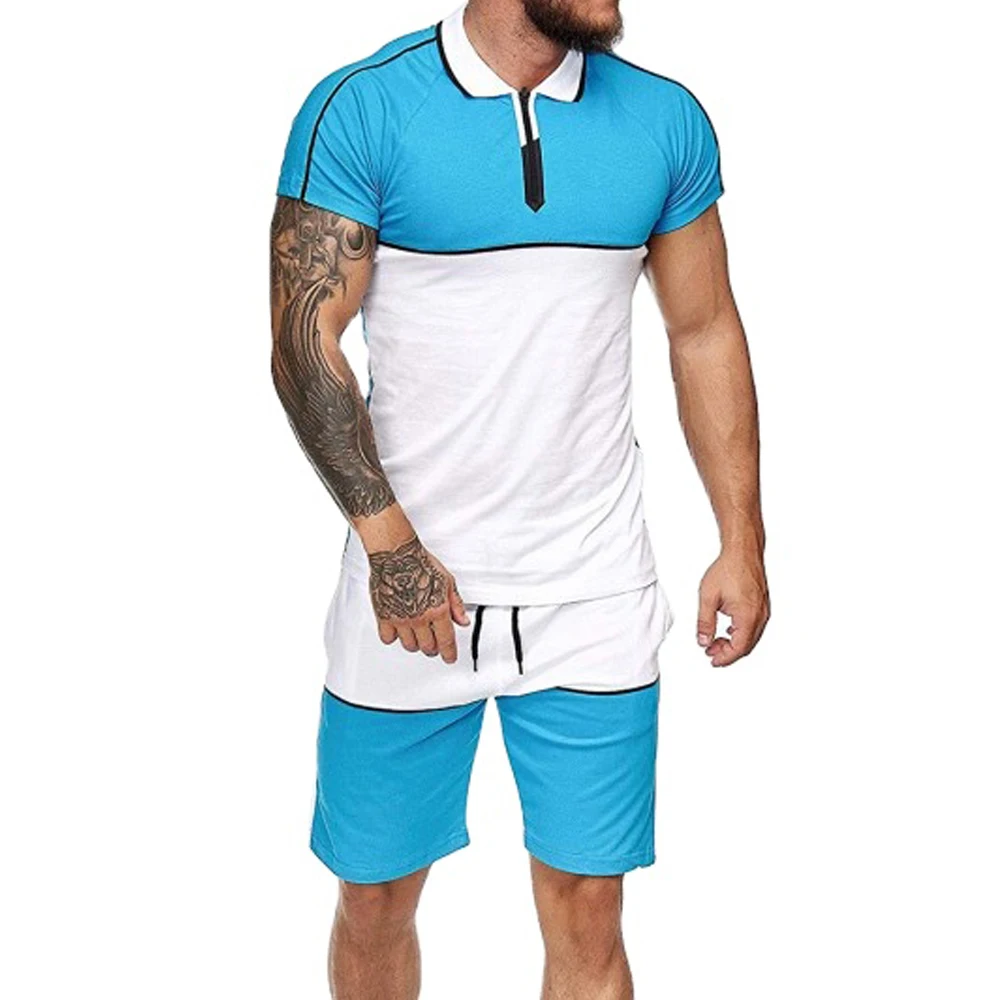  Дешевая мужская футболка и шорты с принтом на заказ из 80% хлопка 20% полиэстера